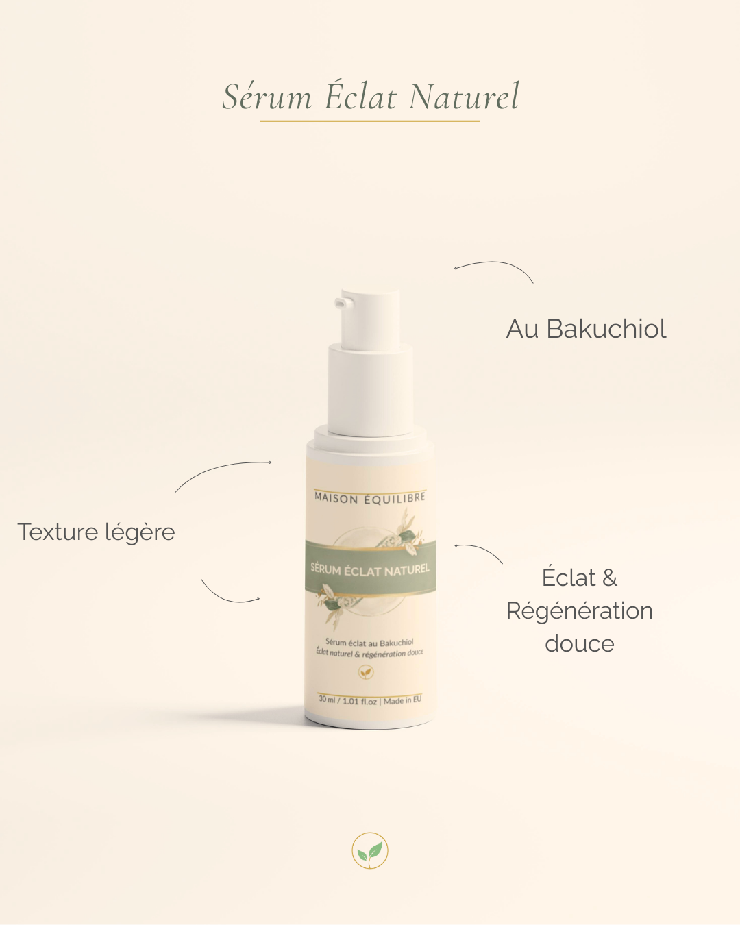 Sérum skincare visage illuminant et régénérant Maison Équilibre