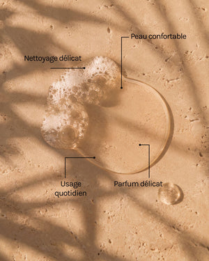 Texture et bénéfices du gel douche Peau d’Ambre