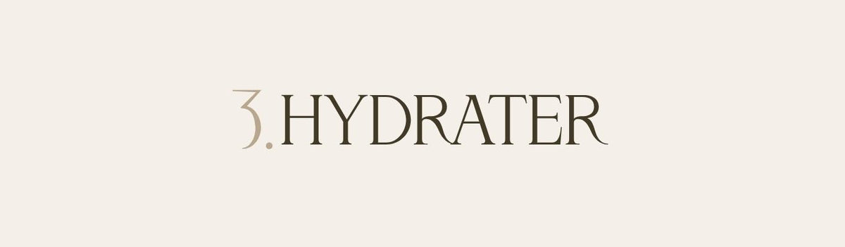 Étape 3 du rituel : hydrater la peau.