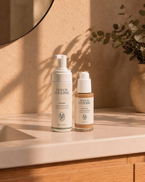 Rituel Quotidien composé de la mousse nettoyante Première et de Voile Teinté SPF 30.